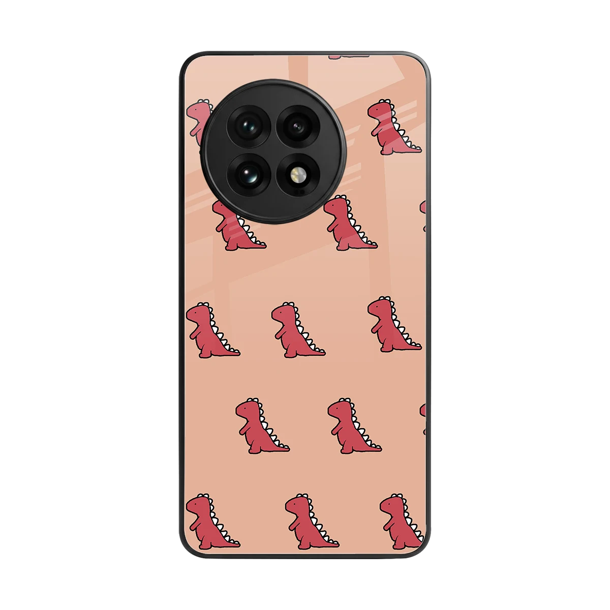 Dino Red back phone cover | glass case for oneplus 13r