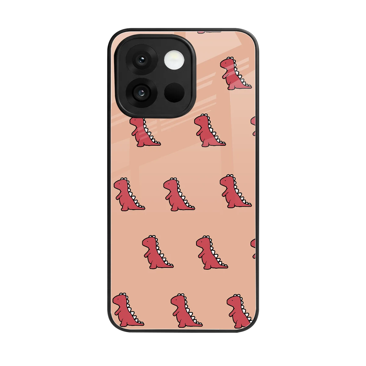 Dino Red back phone cover | glass case for oneplus 13s