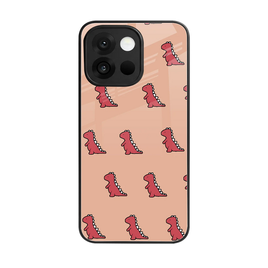 Dino Red back phone cover | glass case for oneplus 13s