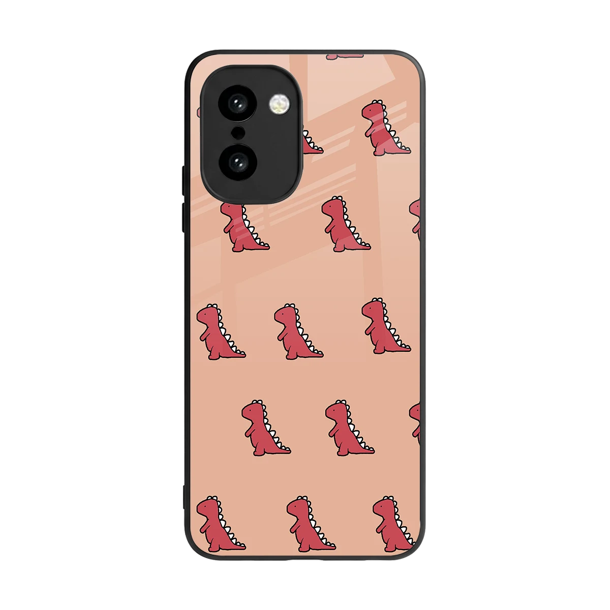 Dino Red back phone cover | glass case for oneplus 15r