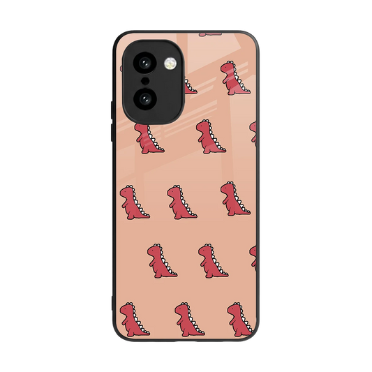Dino Red back phone cover | glass case for oneplus 15r