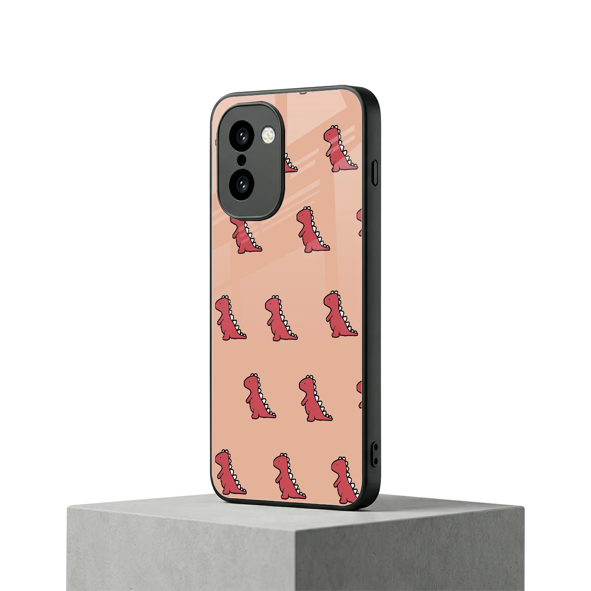 Dino Red oneplus 15r mobile cover | shockproof glass phone case