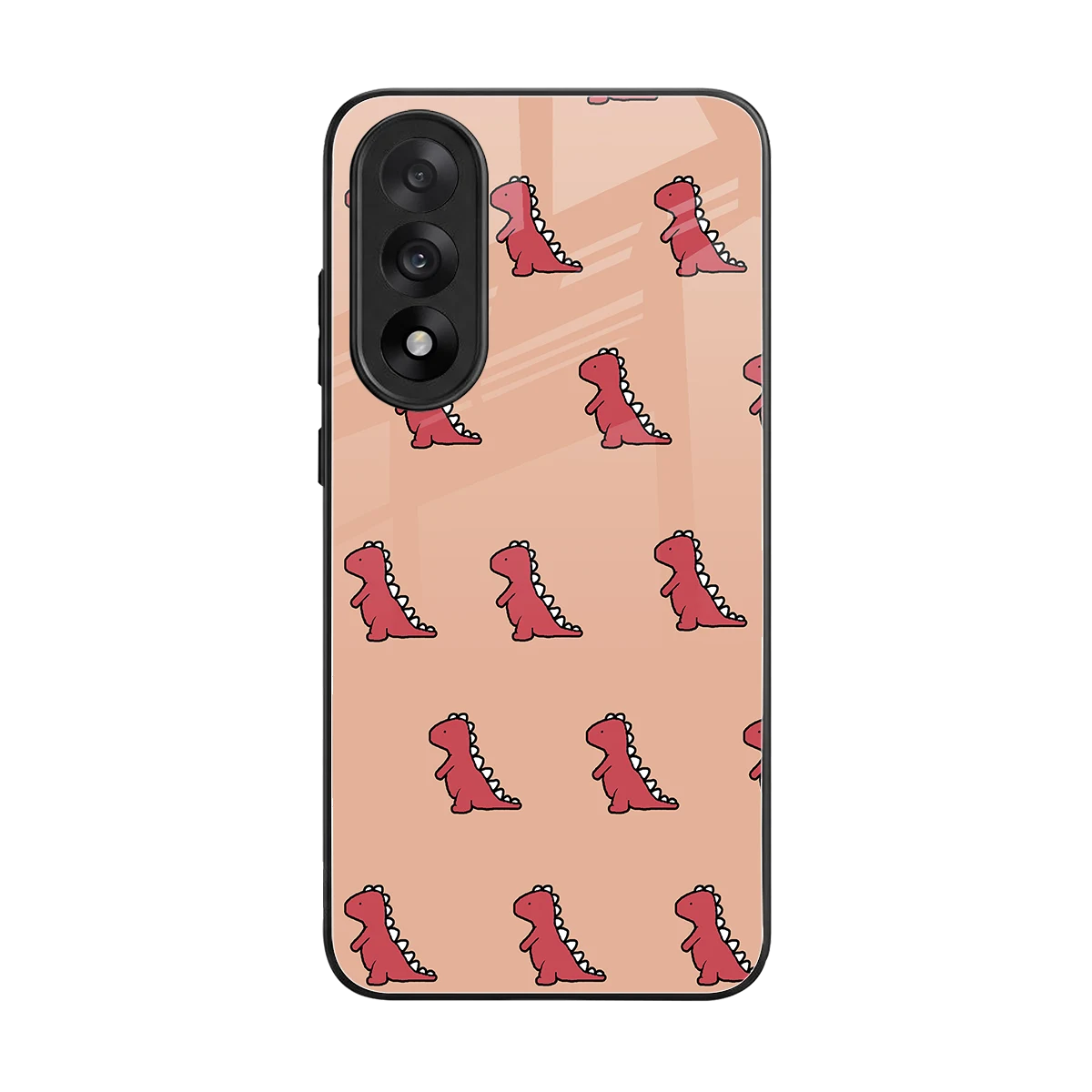 Dino Red back phone cover | glass case for oneplus nord 5