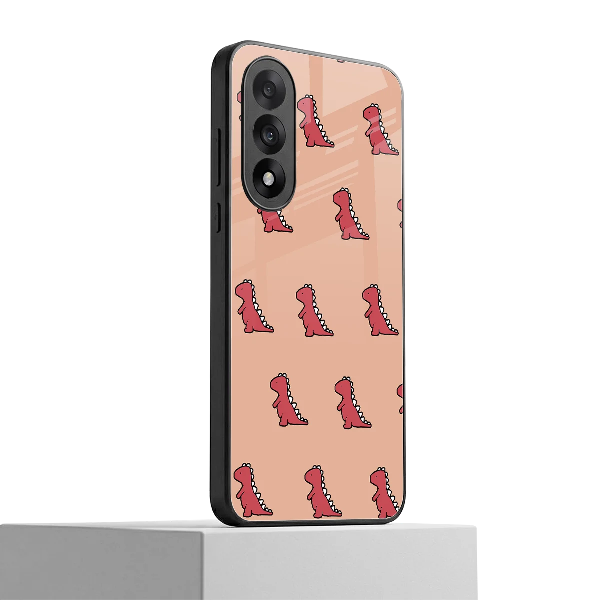 Dino Red oneplus nord 5 mobile cover | shockproof glass phone case