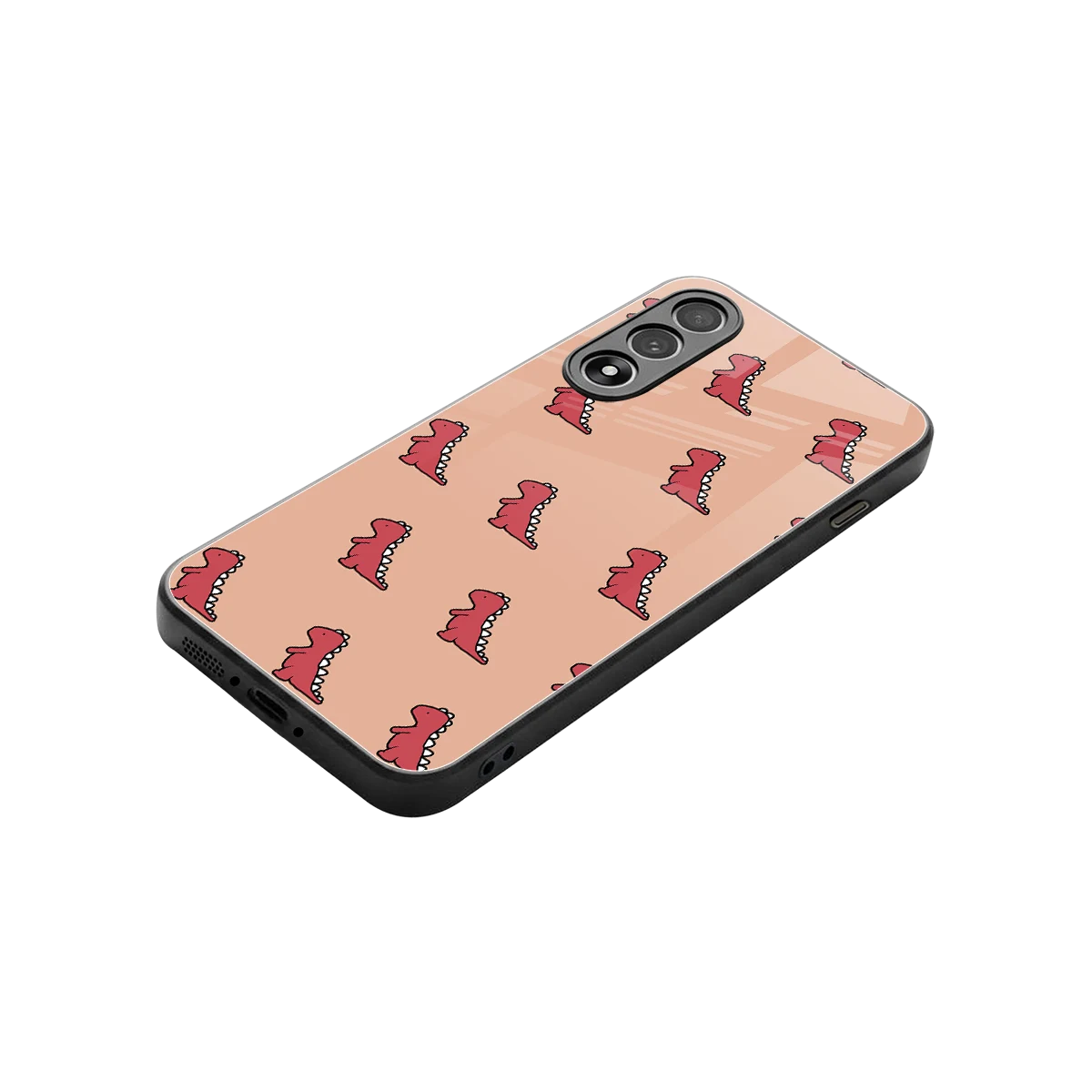 Dino Red stylish phone case for oneplus nord 5 | glossy glass and slim fit
