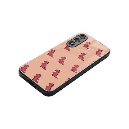 Dino Red stylish phone case for oneplus nord 5 | glossy glass and slim fit