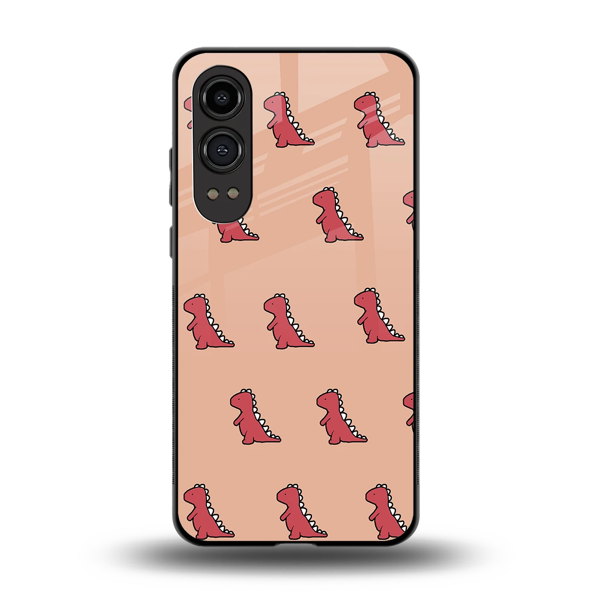 Dino Red back phone cover | glass case for oneplus nord ce 4 lite