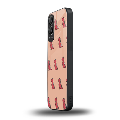 Dino Red oneplus nord ce 4 lite mobile cover | shockproof glass phone case