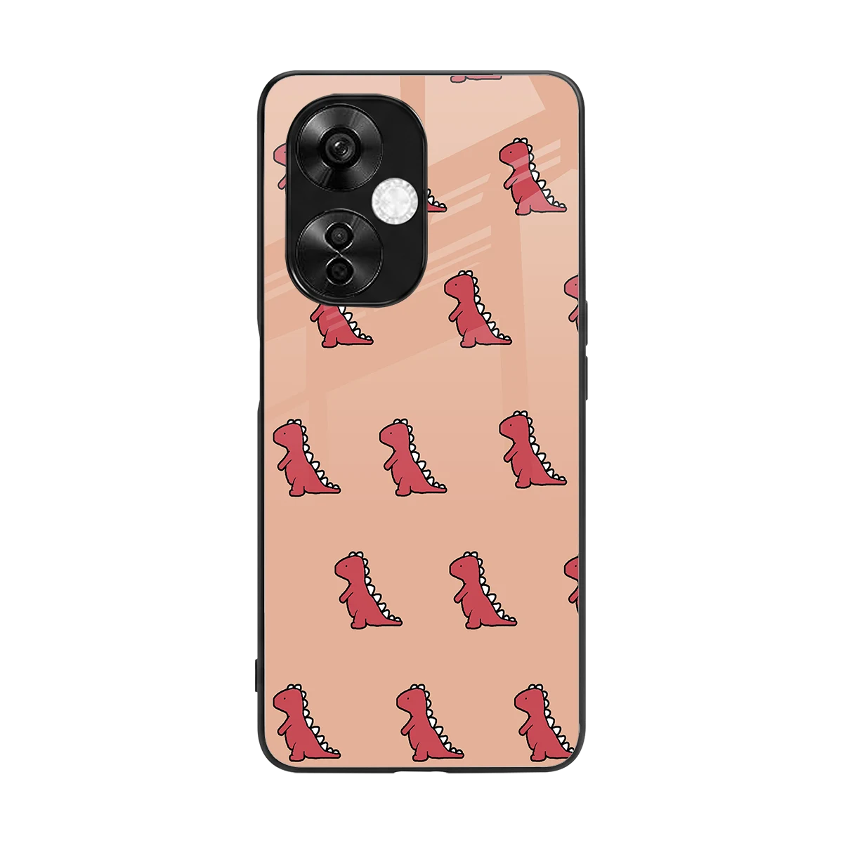 Dino Red back phone cover | glass case for oneplus nord ce 3 lite