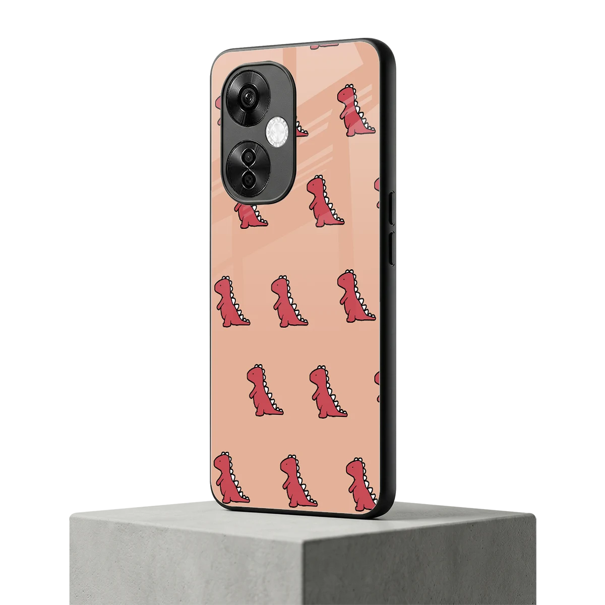 Dino Red oneplus nord ce 3 lite mobile cover | shockproof glass phone case