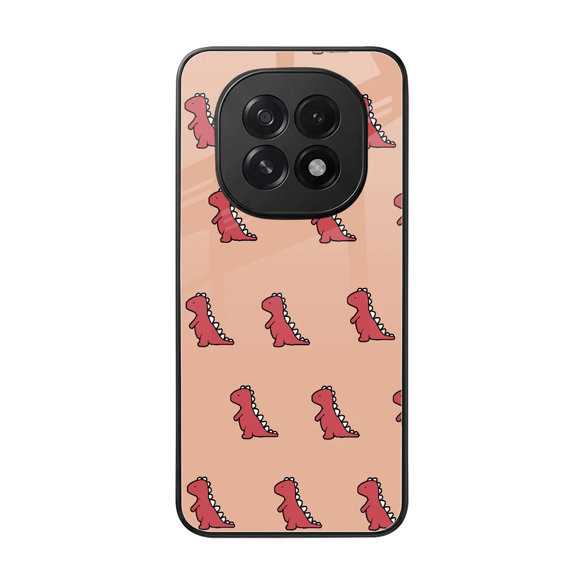Dino Red back phone cover | glass case for oppo f29 5g