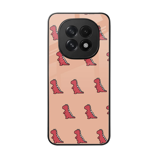Dino Red back phone cover | glass case for oppo f29 5g