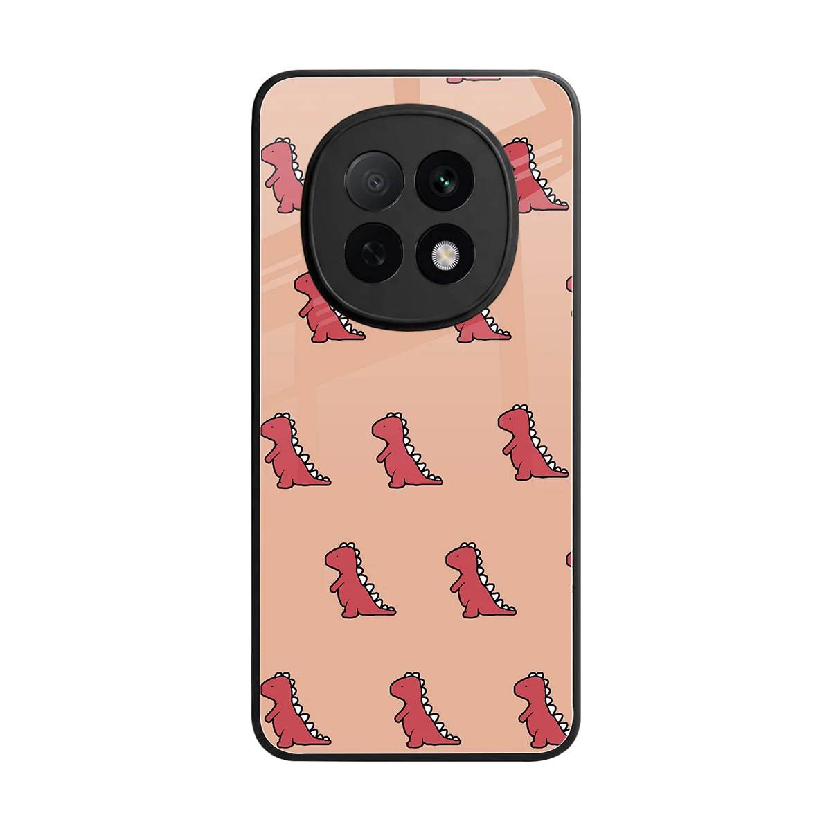 Dino Red back phone cover | glass case for oppo f29 pro 5g
