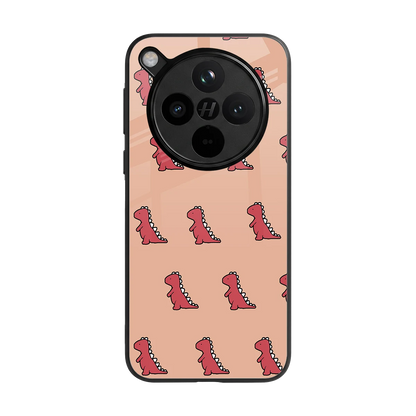 Dino Red back phone cover | glass case for oppo find x8