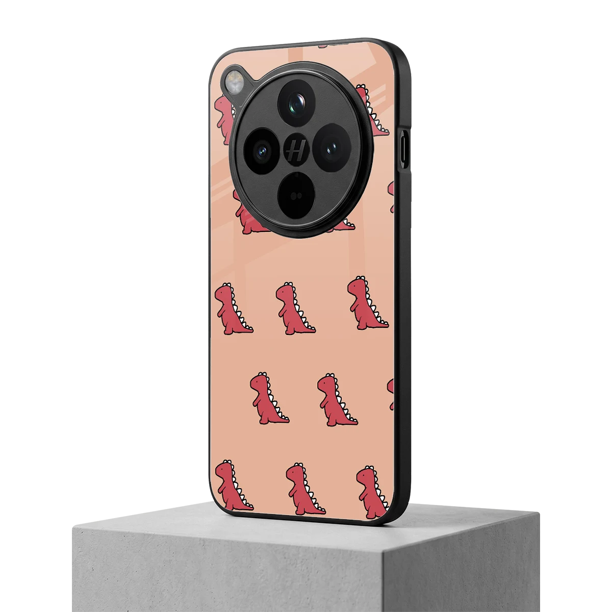 Dino Red oppo find x8 mobile cover | shockproof glass phone case