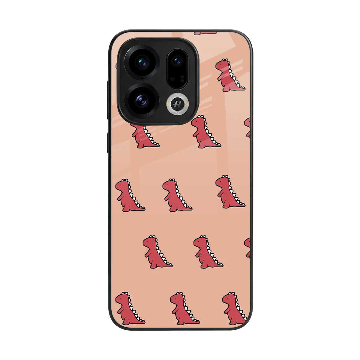 Dino Red back phone cover | glass case for oppo find x9