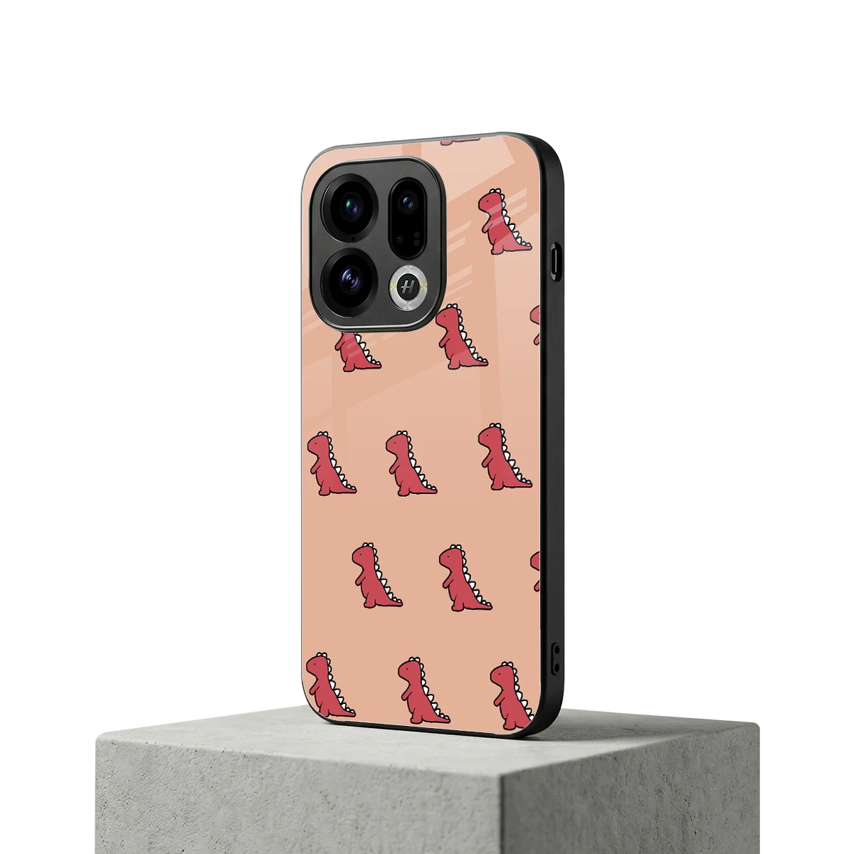 Dino Red oppo find x9 mobile cover | shockproof glass phone case