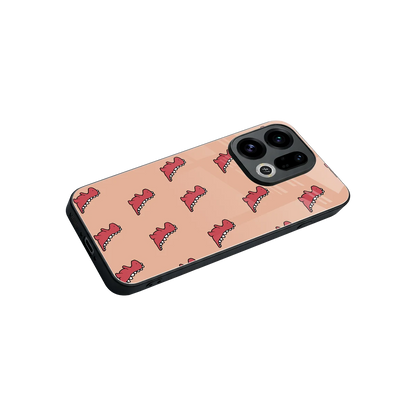 Dino Red stylish phone case for oppo find x9 | glossy glass and slim fit