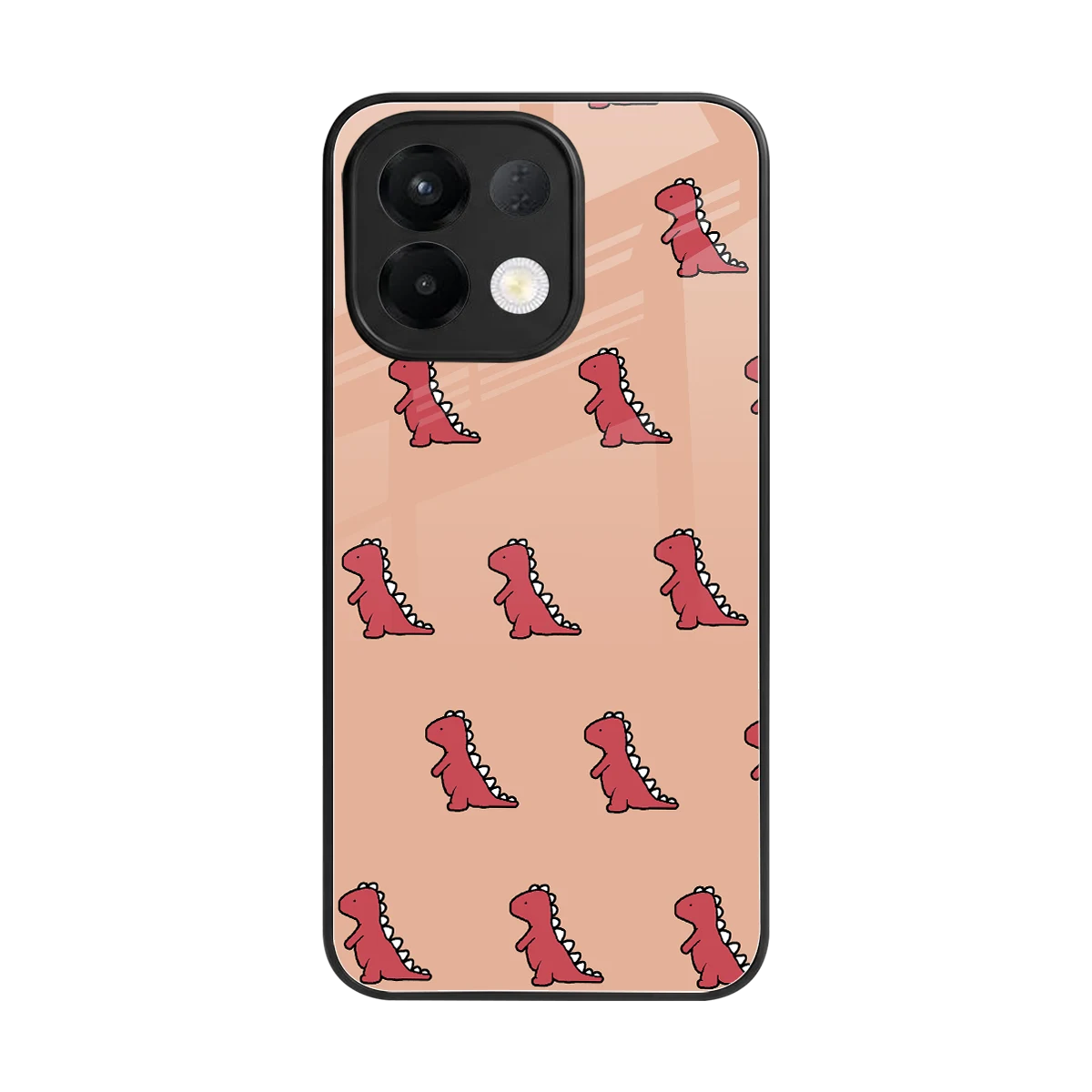 Dino Red back phone cover | glass case for oppo k13 5g