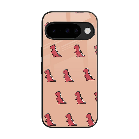 Dino Red back phone cover | glass case for google pixel 10