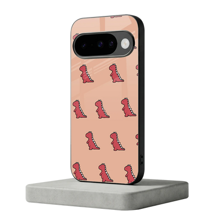 Dino Red google pixel 10 mobile cover | shockproof glass phone case