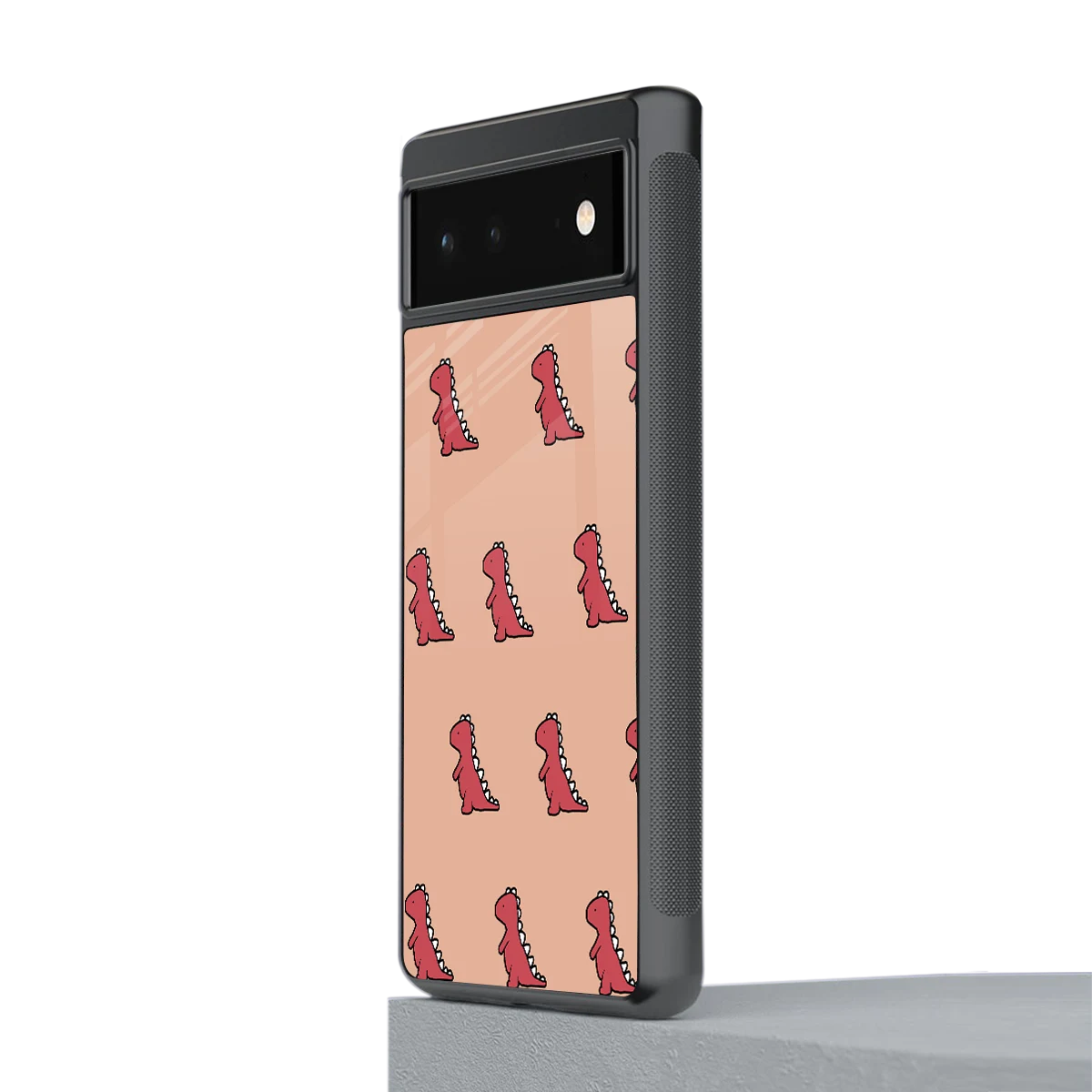 Dino Red stylish phone case for google pixel 6 | glossy glass and slim fit