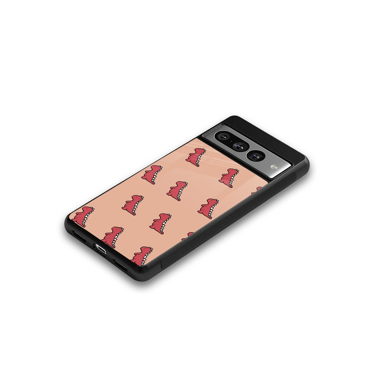 Dino Red google pixel 7 pro mobile cover | shockproof glass phone case