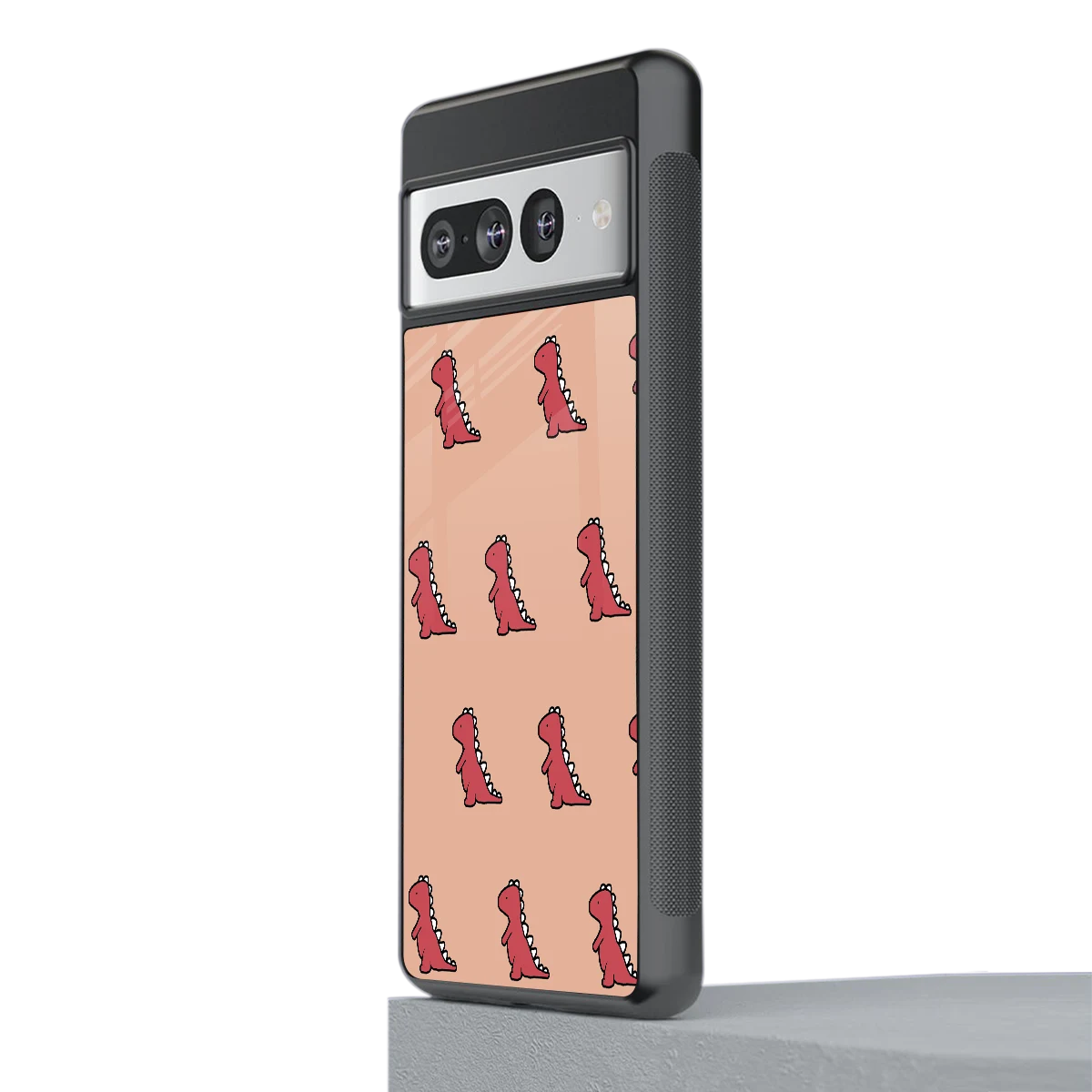 Dino Red stylish phone case for google pixel 7 pro | glossy glass and slim fit