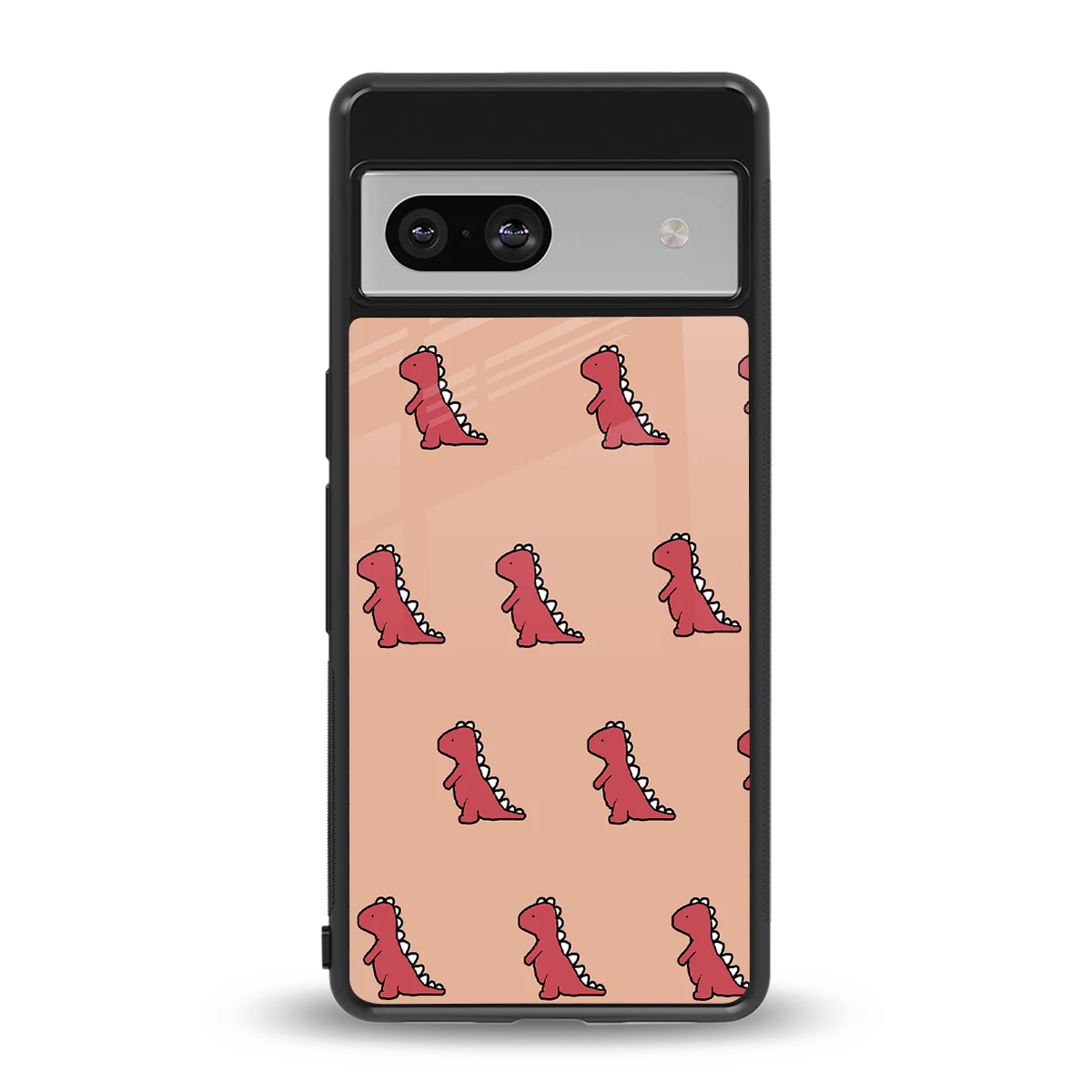 Dino Red back phone cover | glass case for google pixel 7a