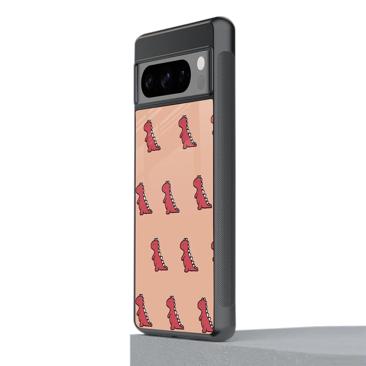 Dino Red stylish phone case for google pixel 8 pro | glossy glass and slim fit