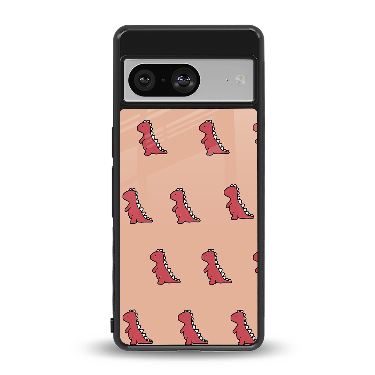 Dino Red back phone cover | glass case for google pixel 8