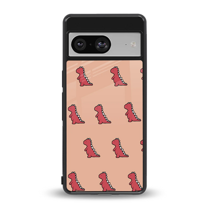 Dino Red back phone cover | glass case for google pixel 8