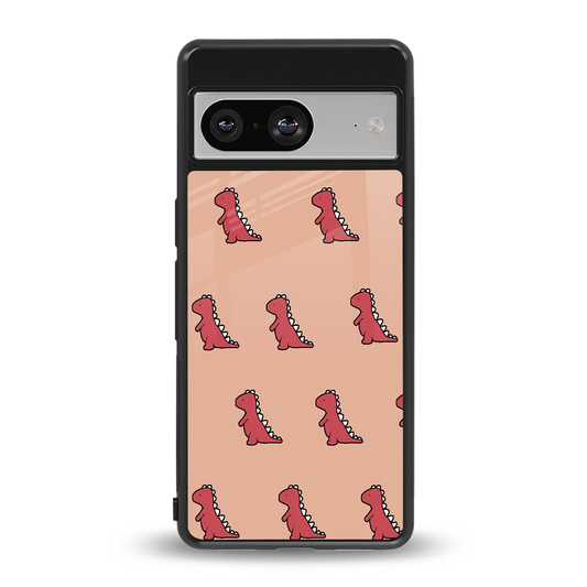 Dino Red back phone cover | glass case for google pixel 8