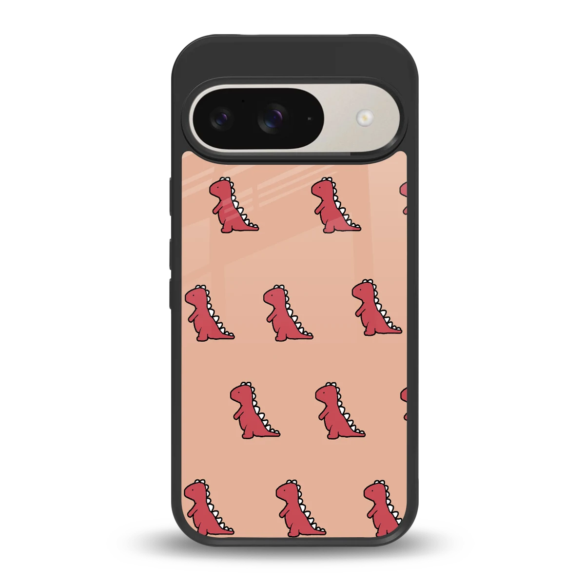 Dino Red back phone cover | glass case for google pixel 9