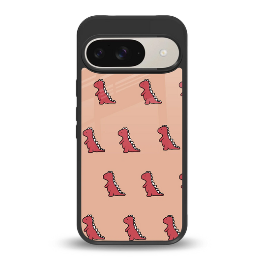 Dino Red back phone cover | glass case for google pixel 9