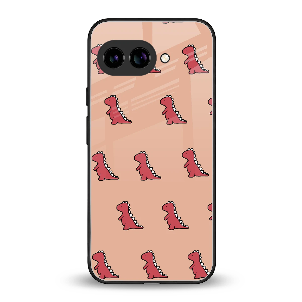 Dino Red back phone cover | glass case for google pixel 10a