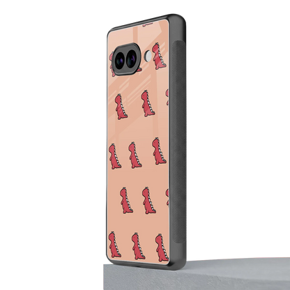 Dino Red google pixel 10a mobile cover | shockproof glass phone case