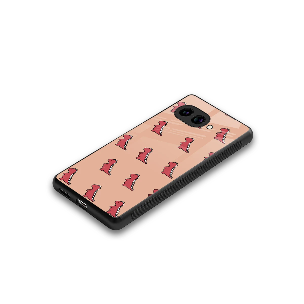 Dino Red stylish phone case for google pixel 10a | glossy glass and slim fit