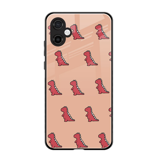 Dino Red back phone cover | glass case for samsung galaxy a06 5g