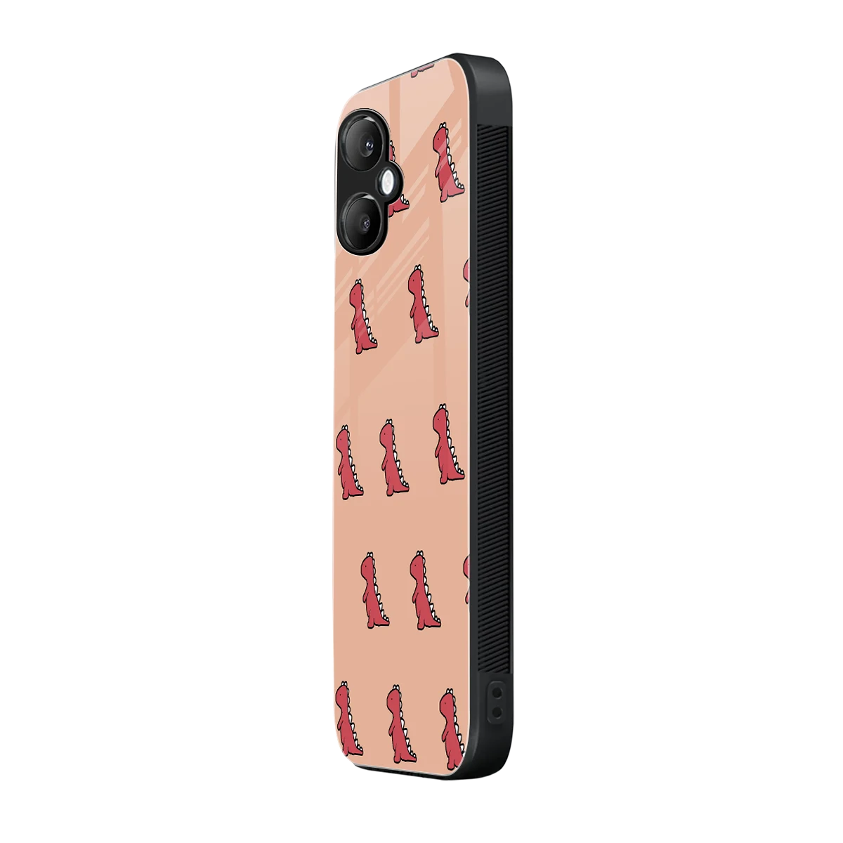 Dino Red samsung galaxy a06 5g mobile cover | shockproof glass phone case