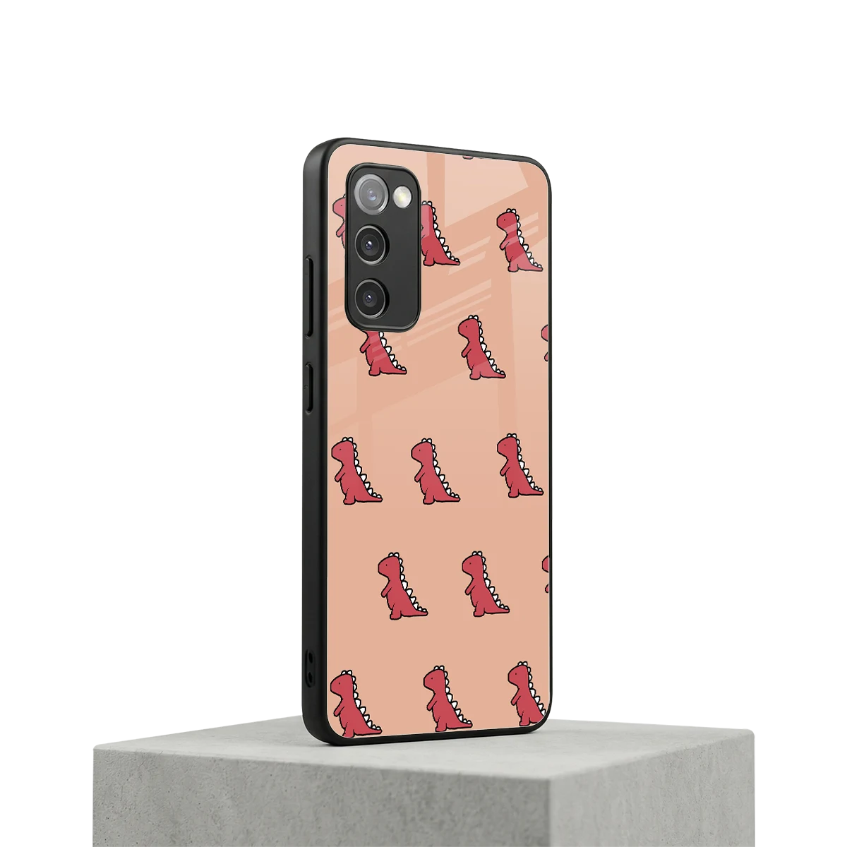 Dino Red samsung galaxy s20 fe mobile cover | shockproof glass phone case