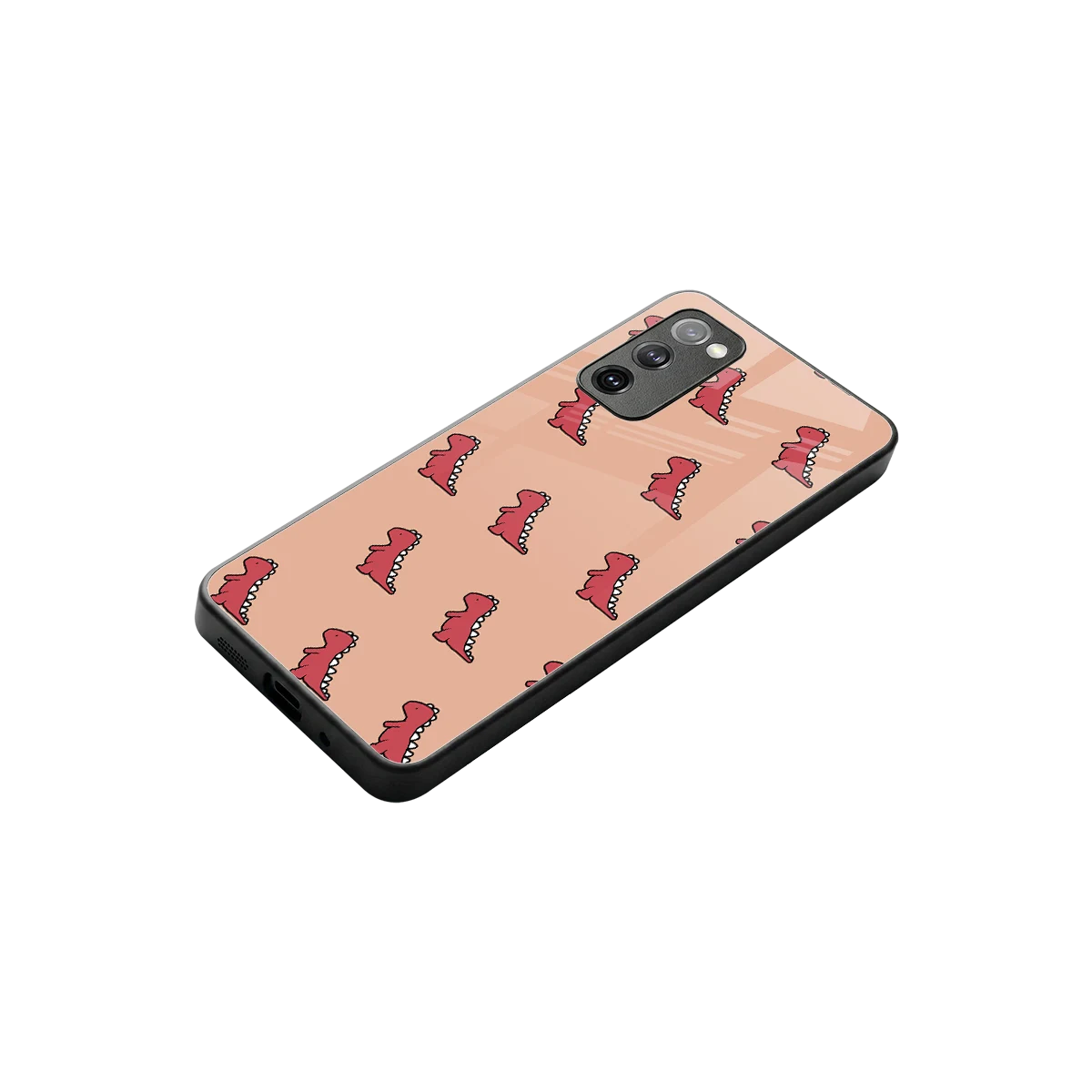 Dino Red stylish phone case for samsung galaxy s20 fe | glossy glass and slim fit