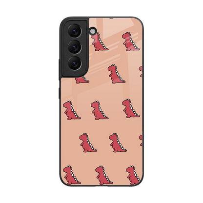 Dino Red back phone cover | glass case for samsung galaxy s22