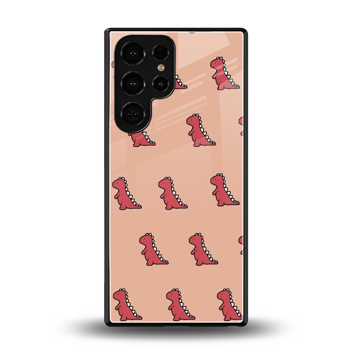 Dino Red back phone cover | glass case for samsung galaxy s25 ultra