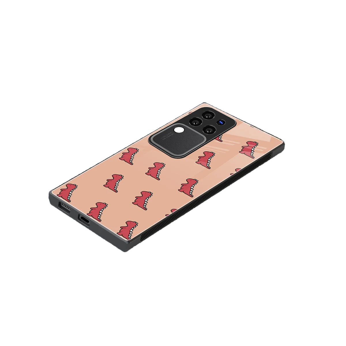 Dino Red stylish phone case forvivo v30 pro | glossy glass and slim fit