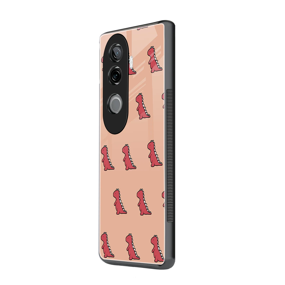 Dino Red vivo v40e mobile cover | shockproof glass phone case