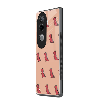 Dino Red vivo v40e mobile cover | shockproof glass phone case