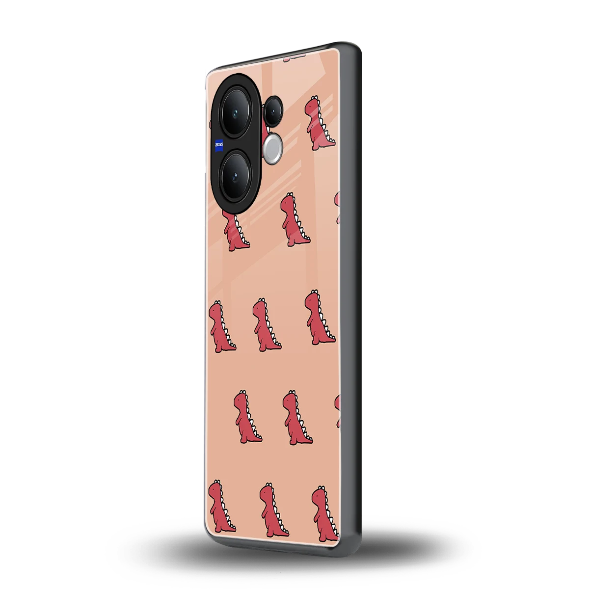 Dino Red vivo v60 mobile cover | shockproof glass phone case
