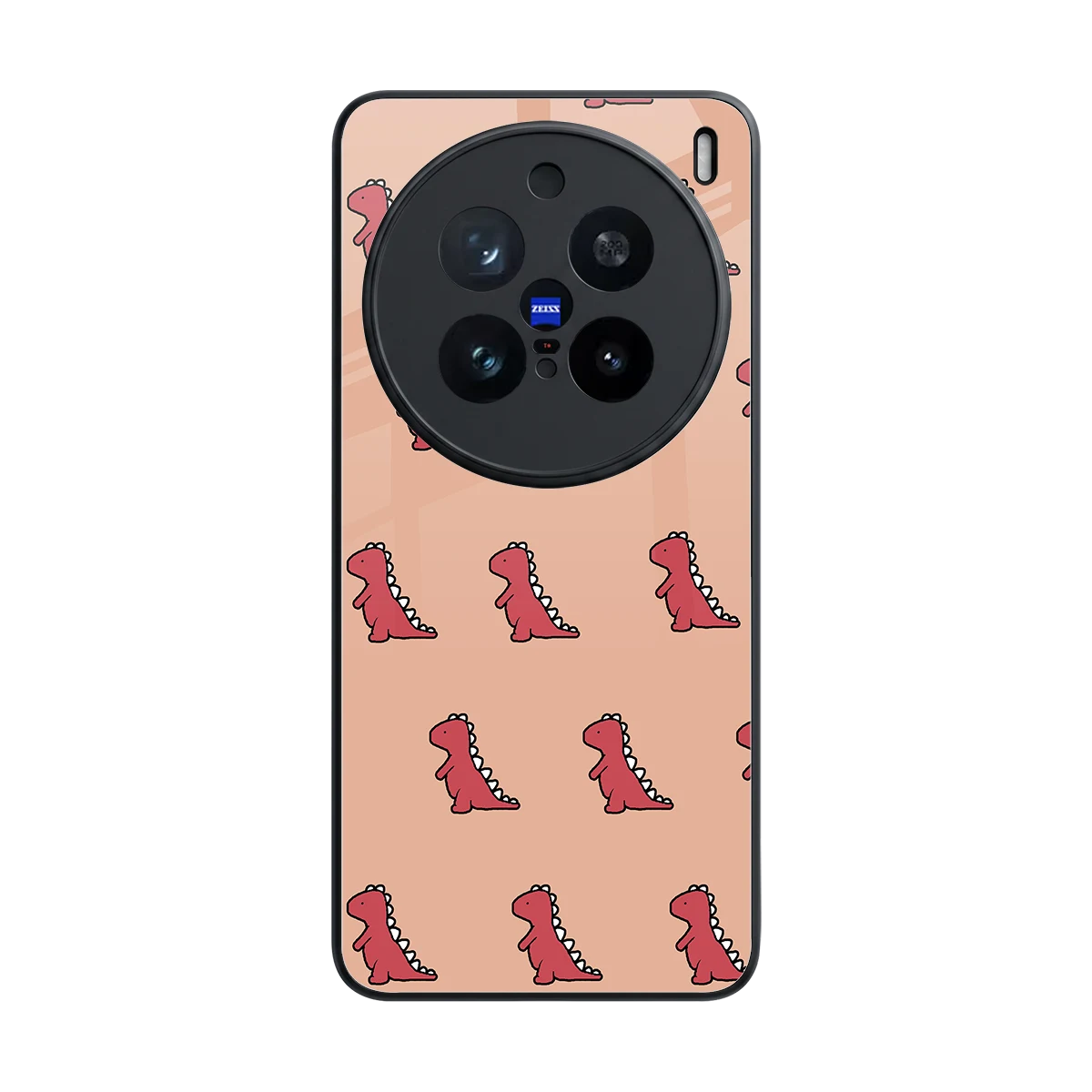 Dino Red back phone cover | glass case for vivo x200 pro