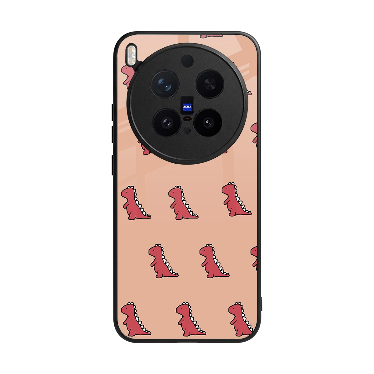 Dino Red back phone cover | glass case for vivo x300 pro